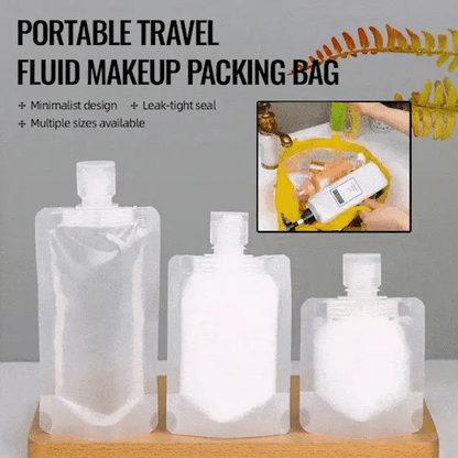 Portable Travel Fluid Makeup Pouch